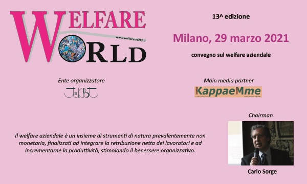 Al via il 13° Welfare World (29 marzo – live web)
