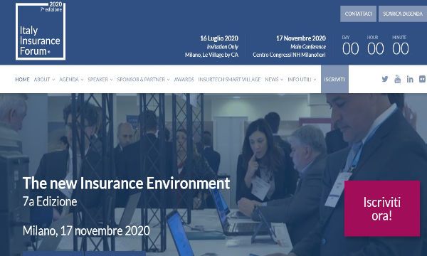 Le nuove date dell'Italy Insurance Forum 2020