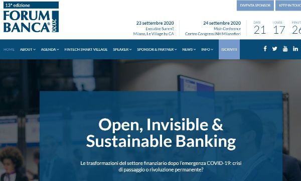 Forum Banca 2020 raddoppia: un evento in due formati