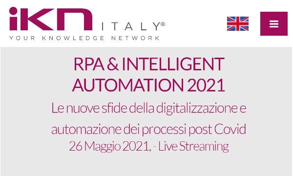 Ritorna l'evento RPA & Intelligence Automation
