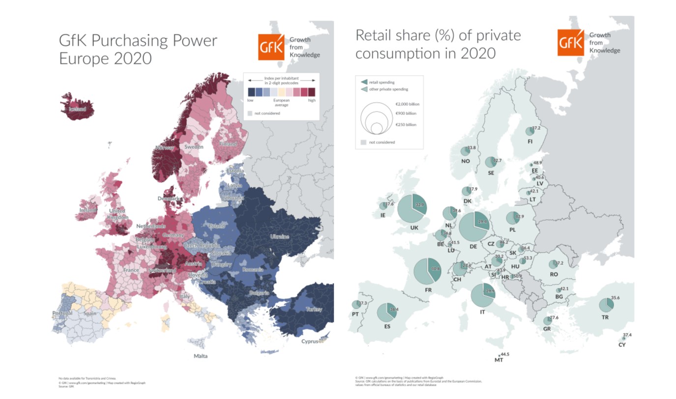 GfK, Europa: nel 2020 -3% il retail non food