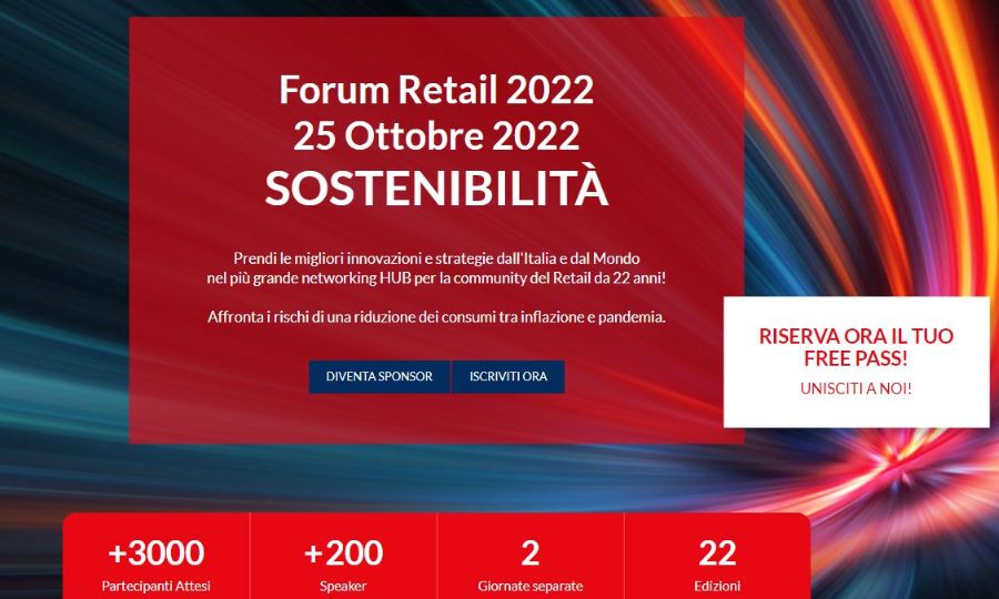 Il 25 ottobre a Milano la ventiduesima edizione di Forum Retail