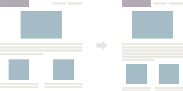Layout transformation wireframe